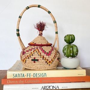 Moroccan style lidded basket